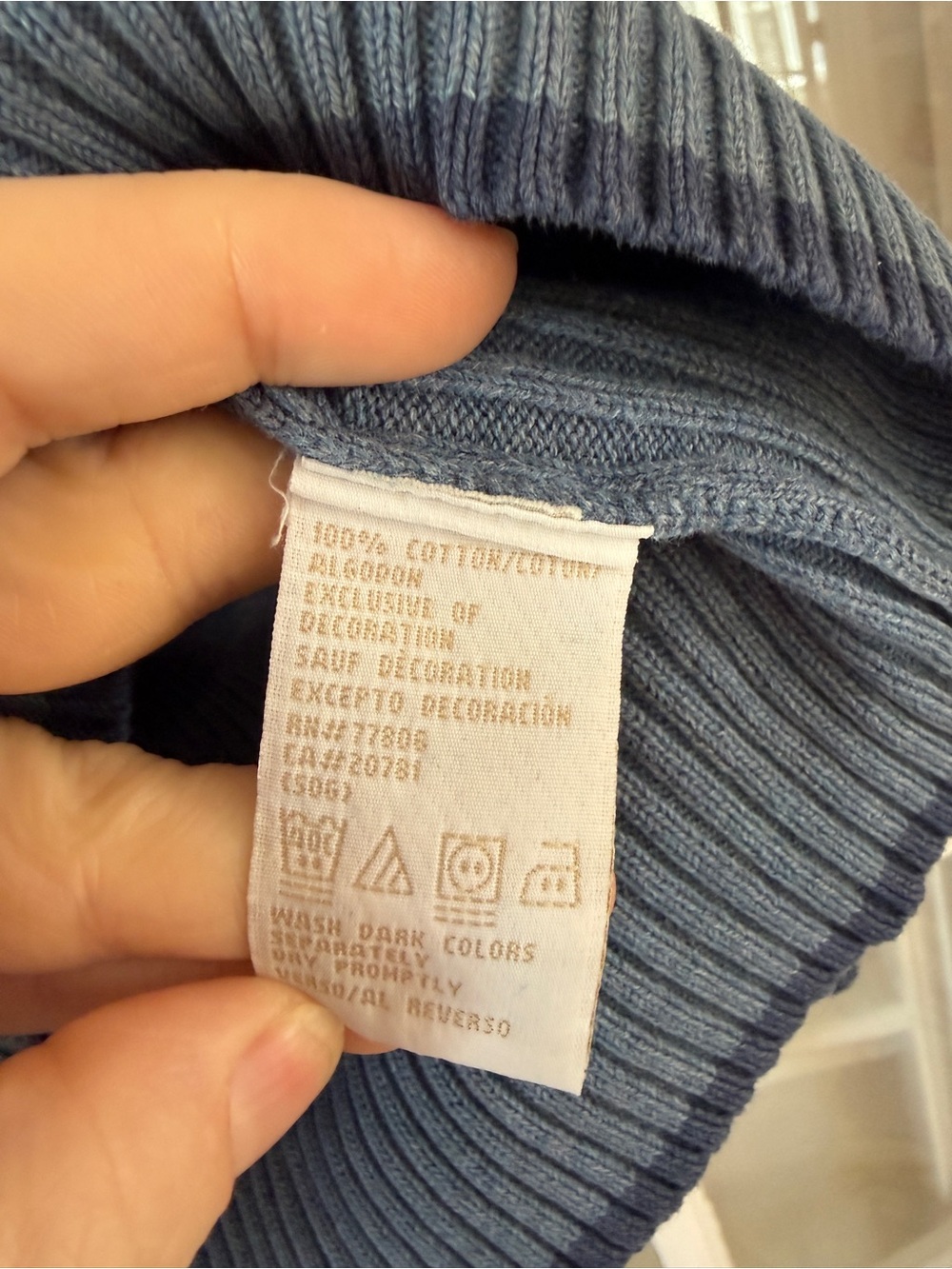 Tommy Hilfiger Striped V-Neck Sweater in Navy, Light Blue & White - Picture 3 of 8